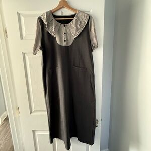 Elegant Black and Cream Dress